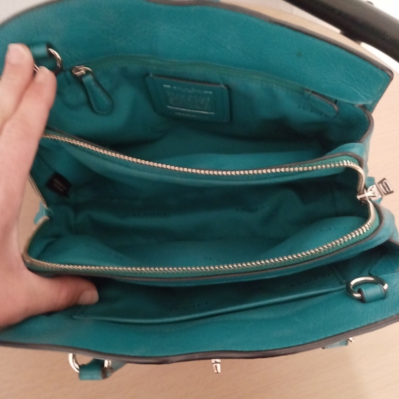 Coach purse teal/blue small - Picture 3 of 6